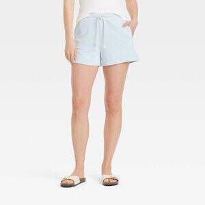 Universal Thread Leisure Studio Mid-Rise Pull-On Shorts - Light Blue XL